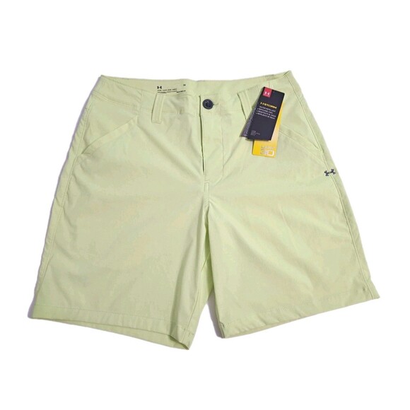 Under Armour Men's 30 UA Fish Hunter UPF30 Neon Yellow Nylon Shorts 1304648 - Picture 1 of 10